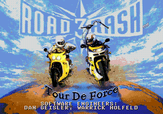 Road Rash III title screen for Sega Genesis